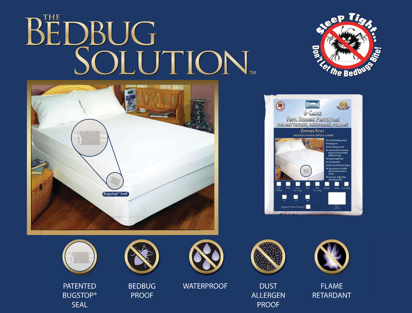 Zippered Six Gauge Vinyl Bedding Protector- Sold In Cases Zippered Six Gauge Vinyl Bedding Protector- Sold In Cases